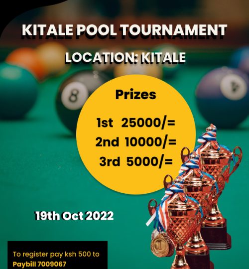 Kitale pool tournamet poster